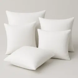 Conjunto 5 almohadas blancas microfibra 40x40 cm