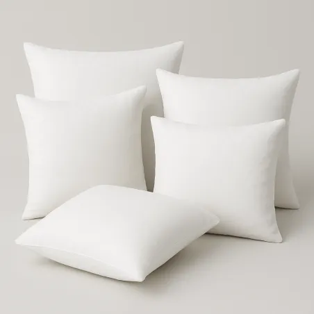 Conjunto 5 almohadas blancas microfibra 40x40 cm, almohadas clásicas suaves para mayor comodidad