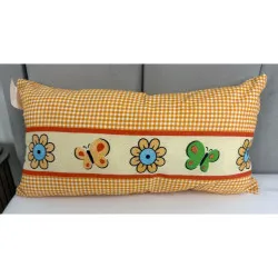 Almohada infantil 40x23 cm Mariposas y Flores