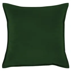 Cojín decorativo de felpa 45x45 cm - Verde oscuro, tela suave