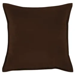 Almohada decorativa Plyš 45x45 cm - marrón oscuro, suave y elegante para la decoración del hogar