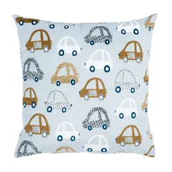 Almohada decorativa Autos 45x45 cm, ideal para la habitación de los niños