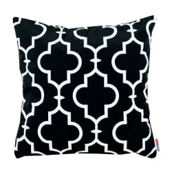 Almohada decorativa Maroko 60x60 cm negra con diseño elegante