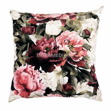 Almohada decorativa de peonía 60x60 cm, ideal para el salón