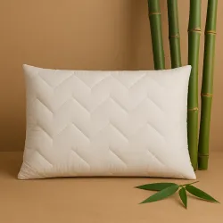 Almohada de Bambú 70x90 – Hipoalergénica, Antibacteriana, Lavable
