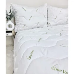Conjunto edredón + almohada Aloe Vera Green 100 g/m² microfibra 140x200/70x90 cm