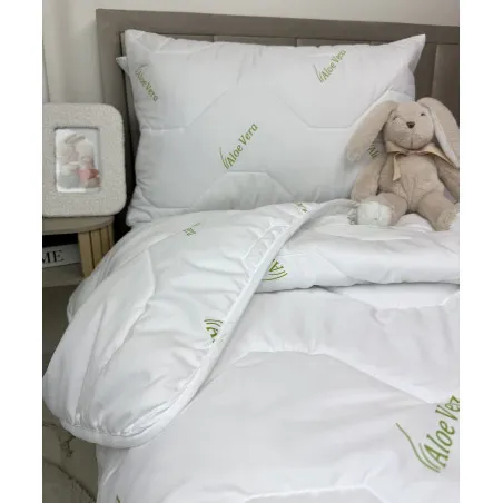 Conjunto edredón y almohada infantil verano Aloe Vera Green 100 g/m²