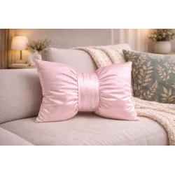 Almohada decorativa Lazo rosa 40x30 cm