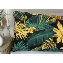 Funda de Almohada Jungle Black – 100% Algodón, 125 g/m², 50x150 cm
