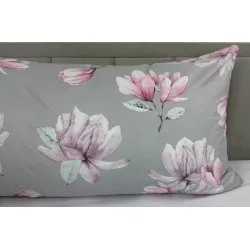 Funda de almohada algodón Flores moradas 50x150 cm