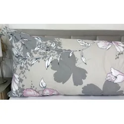 Funda de Almohada Flores Violetas 50×150 cm – 100% Algodón