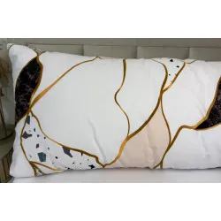Funda de Almohada Marido Sustituto Mármol Rosa 50×150 cm – 100% Algodón