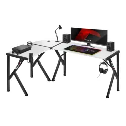 Escritorio Gaming Hero 6.3 Blanco Esquinero 154 cm