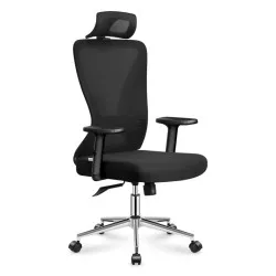 Manager 3.5 Negro silla de oficina ergonómica con soporte lumbar y altura ajustable