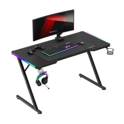 Escritorio gaming Hero 2.5 RGB Negro 120 cm