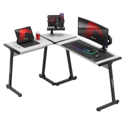 Escritorio gaming esquinero Hero 6.0 blanco 147 cm