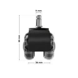 Ruedas Wheels 3.0 Negro para Sillas 7