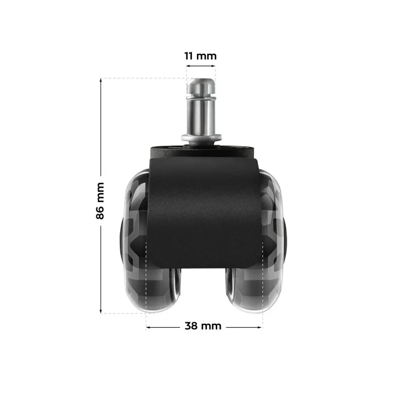 Ruedas Wheels 3.0 Negro para Sillas 7