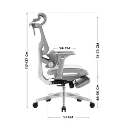 Silla gaming ergonómica Expert 8.7 gris Mesh 13