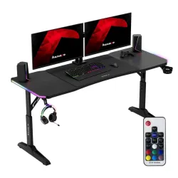 Escritorio gaming Hero 4.6 RGB 160 cm Negro
