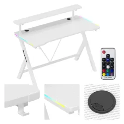 Hero 1.9 RGB Escritorio Gaming Blanco 120 cm
