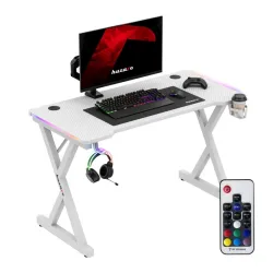 Escritorio gaming Hero 2.3 RGB Blanco 120 cm