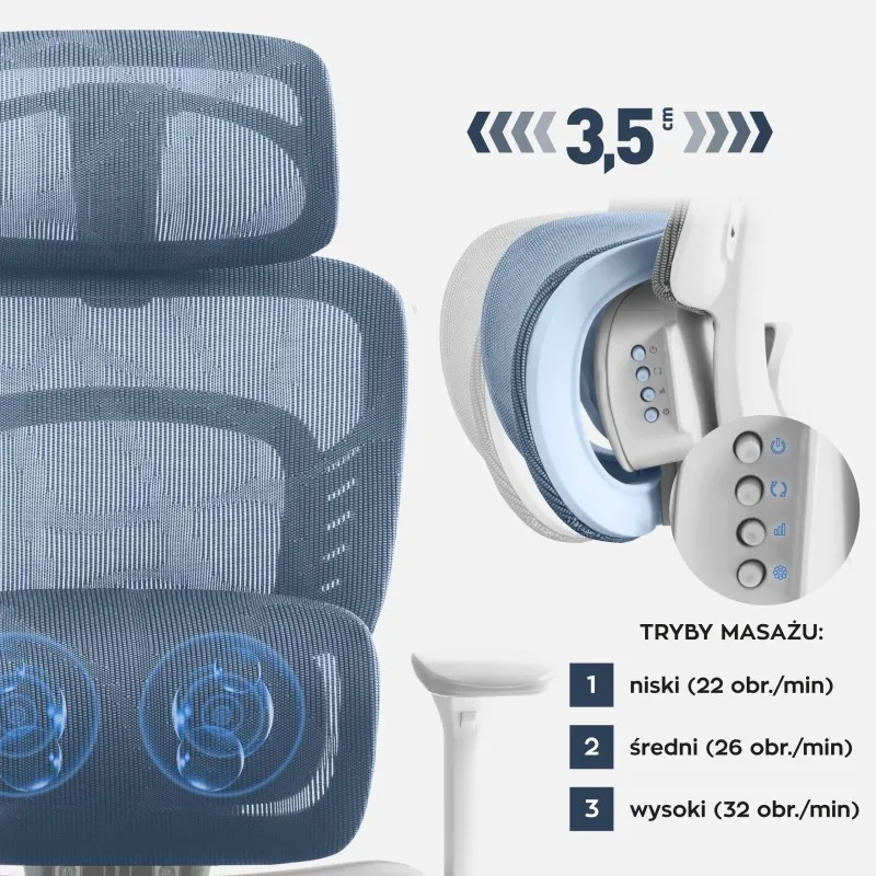 Visioner 6.1 Gris Silla de oficina con masaje 2