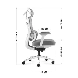 Visioner 6.1 Gris Silla de oficina con masaje 8