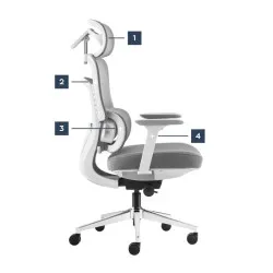 Visioner 6.1 Gris Silla de oficina con masaje 15
