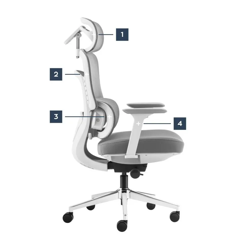 Visioner 6.1 Gris Silla de oficina con masaje 15