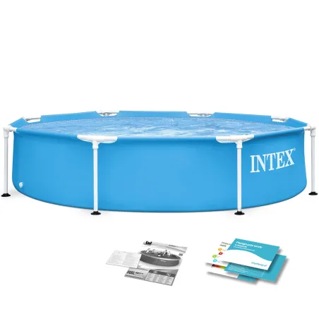 Piscina de jardín con marco 244 x 51 cm 5-en-1 INTEX 28205