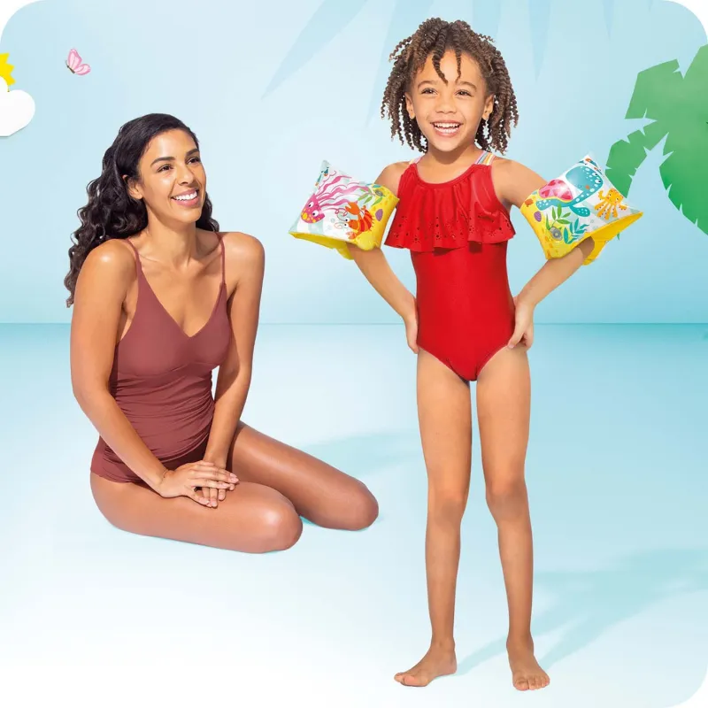 Manguitos de colores para niños, ideales para la diversión acuática y la seguridad