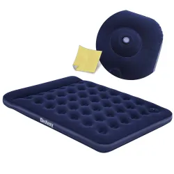 Colchón Hinchable 203x152x28 cm con Bomba de Pie Integrada Bestway 67226
