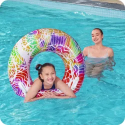 Anillo con superficie suave, cómodo y seguro para niños en el agua