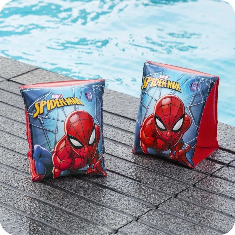 Manguitos Spiderman en estilo de superhéroe, ideales para la piscina