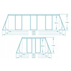 Piscina estructura metálica 404 x 201 x 100 cm, ideal para el relax en el jardín
