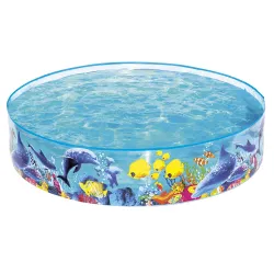 Piscina de jardín con diseño de pez 183 x 38 cm, ideal para el entretenimiento al aire libre
