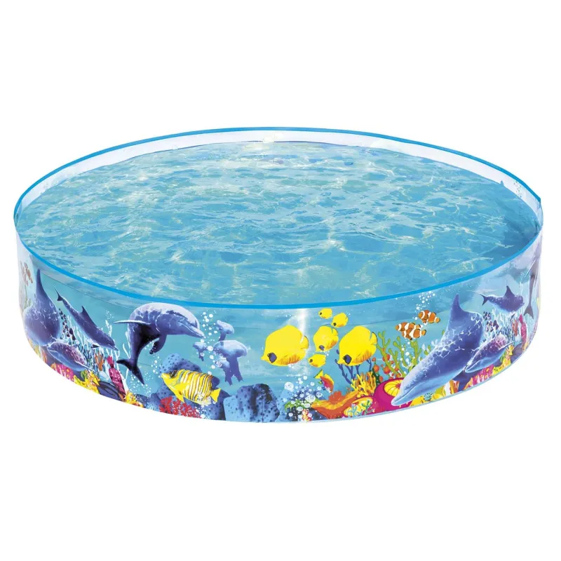 Piscina de jardín con diseño de pez 183 x 38 cm, ideal para el entretenimiento al aire libre