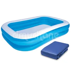 Piscina hinchable familiar 262 x 175 x 51 cm con lona Bestway 54006, perfecta para el verano