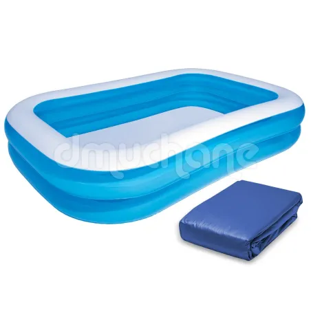 Piscina hinchable familiar 262 x 175 x 51 cm con lona Bestway 54006, perfecta para el verano