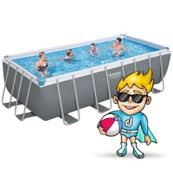 Gran piscina de jardín, 488 x 244 x 122 cm, 17en1 Bestway 56670