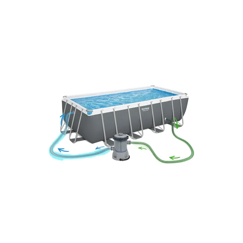 Piscina con estructura para relajarse en el jardín, 488 x 244 x 122 cm, 17en1 Bestway 56670