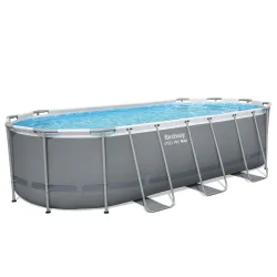 Piscina de jardín con estructura metálica 549 x 274 x 122 cm, perfecta para relajarse al aire libre