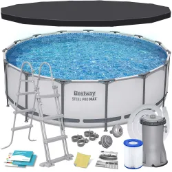 Bestway 56438 Piscina de Jardín con Estructura 457 x 122 cm 11en1