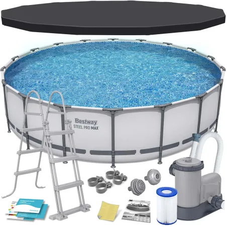 Piscina de Jardín 549 x 122 cm 11en1, ideal para disfrutar en el exterior