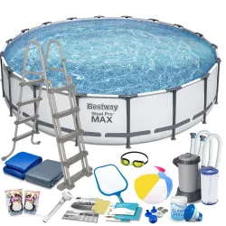 Piscina de jardín con estructura 549 x 122 cm 18en1 Bestway 56462