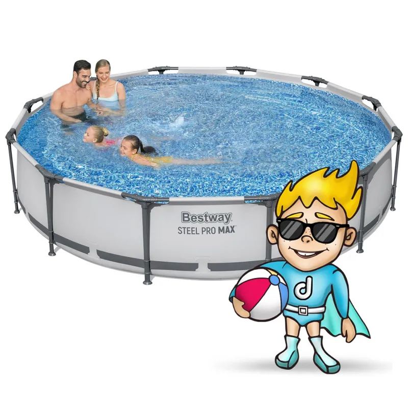 Piscina con estructura resistente, fácil de montar para la diversión de verano