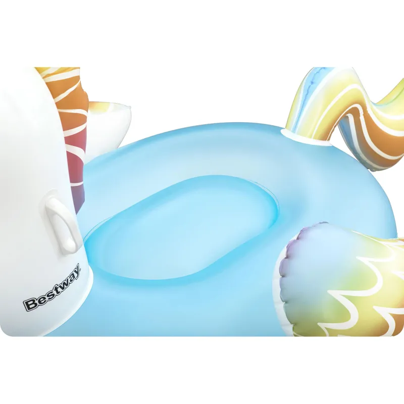 Unicornio hinchable 155 x 119 cm, perfecto para jugar en el agua en verano