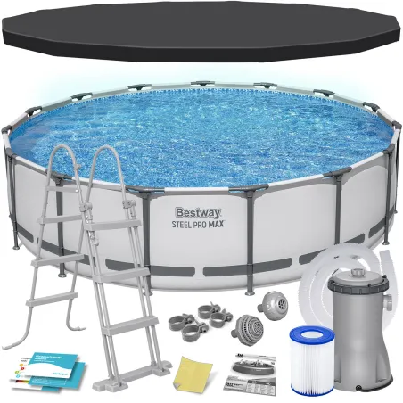 Piscina de jardín 457 x 107 cm set 11 en 1 Bestway 56488 para disfrutar al aire libre