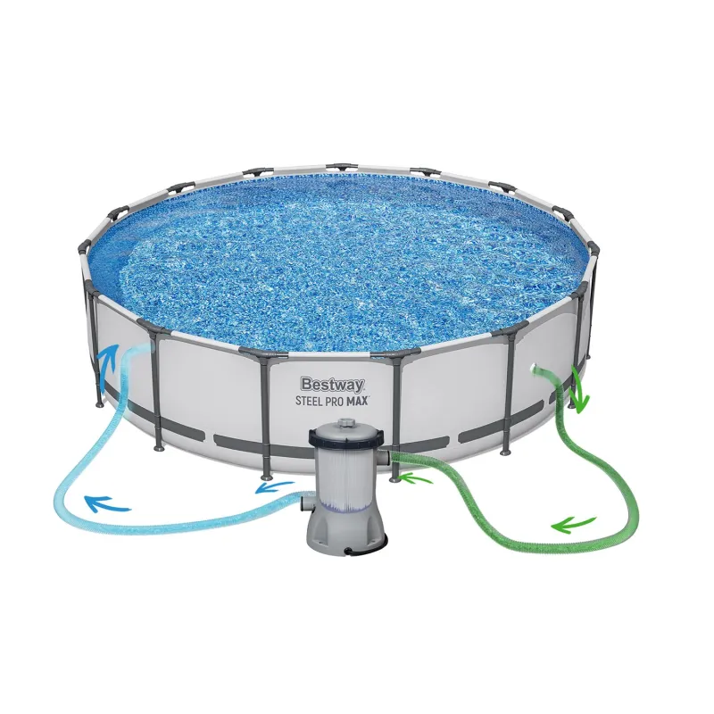 Piscina de jardín 457 x 107 cm con accesorios para el cuidado del agua Bestway 56488